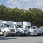 Fleet of White Trucks